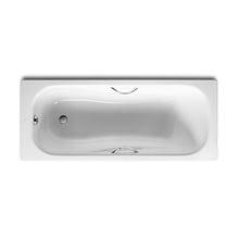 Load image into Gallery viewer, 2-20370 (EU) Princess-N enamelled pressed steel bathtub w/a pair of c.p. hand grips, w/anti-slip base, size : 1600 x 750mm, colour: white
