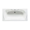 A232570001 (EU) Akira bathtub with integral headrest & armrests, one piece of c.p. brass handgrip and anti-slip base  size: 1700 x 850 mm  color: white[鑄鐵浴缸]
