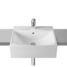 Load image into Gallery viewer, 3-2711s  Diverta Semi-Recessed Basin with 3 Holes  Color: White (Wt)
