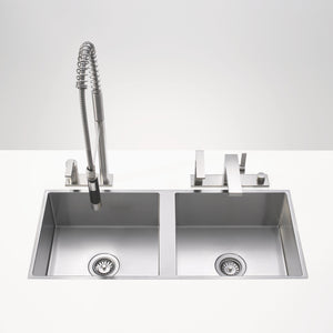 Water Unit 38.531.000.86 Surface-Mounted Double Sink 930 X 406 X 200 in Stainless Steel[不銹鋼 嵌入式/平檯面式 安装  雙星盆]