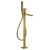 Eleganza 46129.087 Free Standing Bath Mixer in Brushed Gold Ccp with Hand Shower & 46189.031 built-in parts
