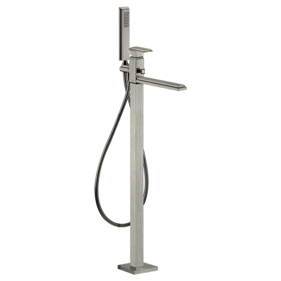 Eleganza 46129.149 Free Standing Bath Mixer in Finox with Hand Shower & 46189.031 built-in parts
