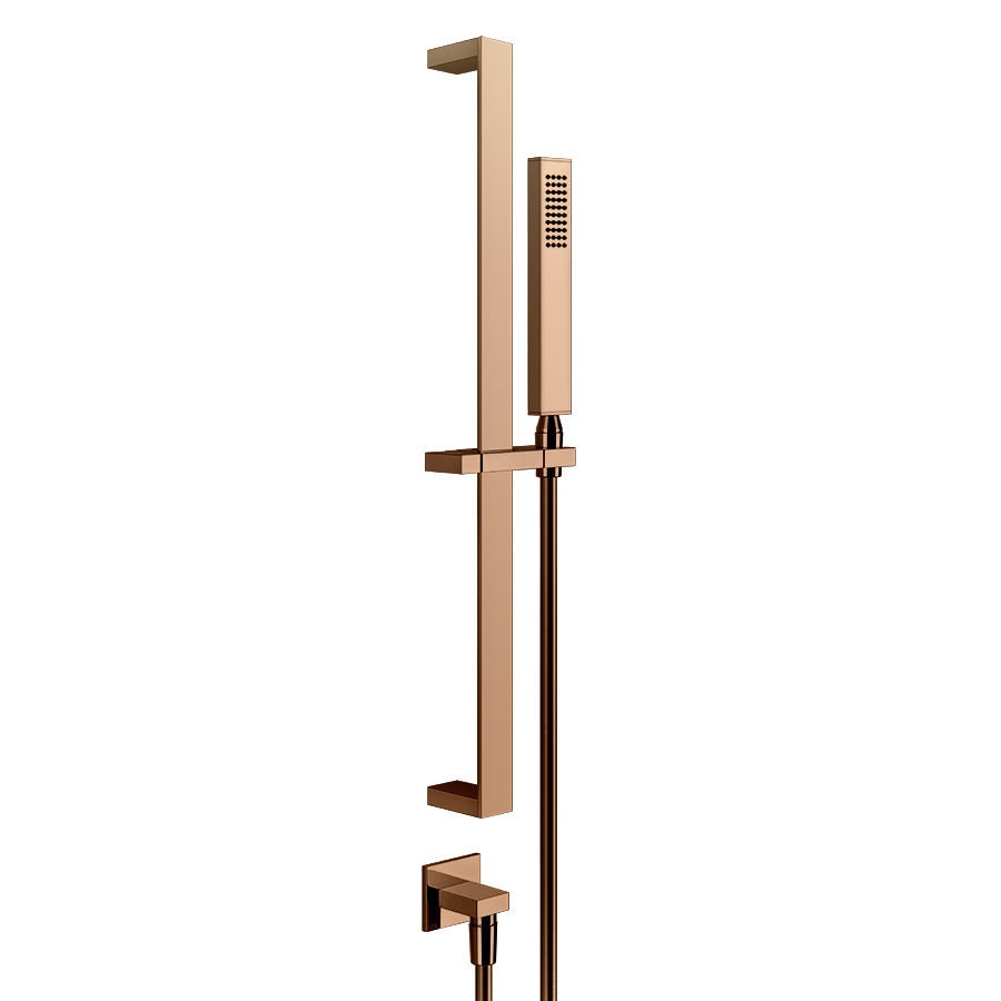 Rettangolo 20142.030 Shower Set with Wall Elbow in Copper Pvd