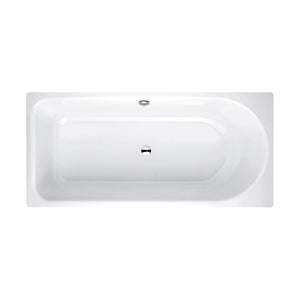 8857 Betteocean Enamelled Press Steel Non-Apron Bathtub [鋼板浴缸] with Antislip, Foot End Right Overflow to the Front  Size: 1800 x 800mm  Color: White