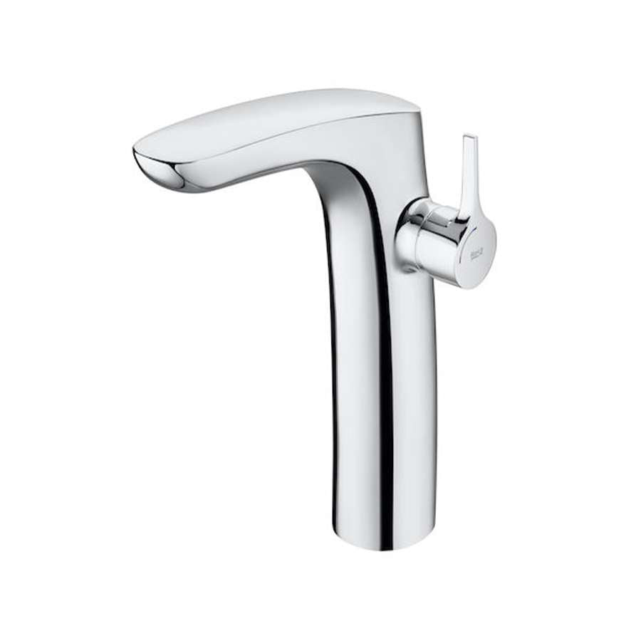 Insignia 5A3A3AC00 high neck basin mixer in chrome with single lever handle - smooth body with click clack for Set 300VC