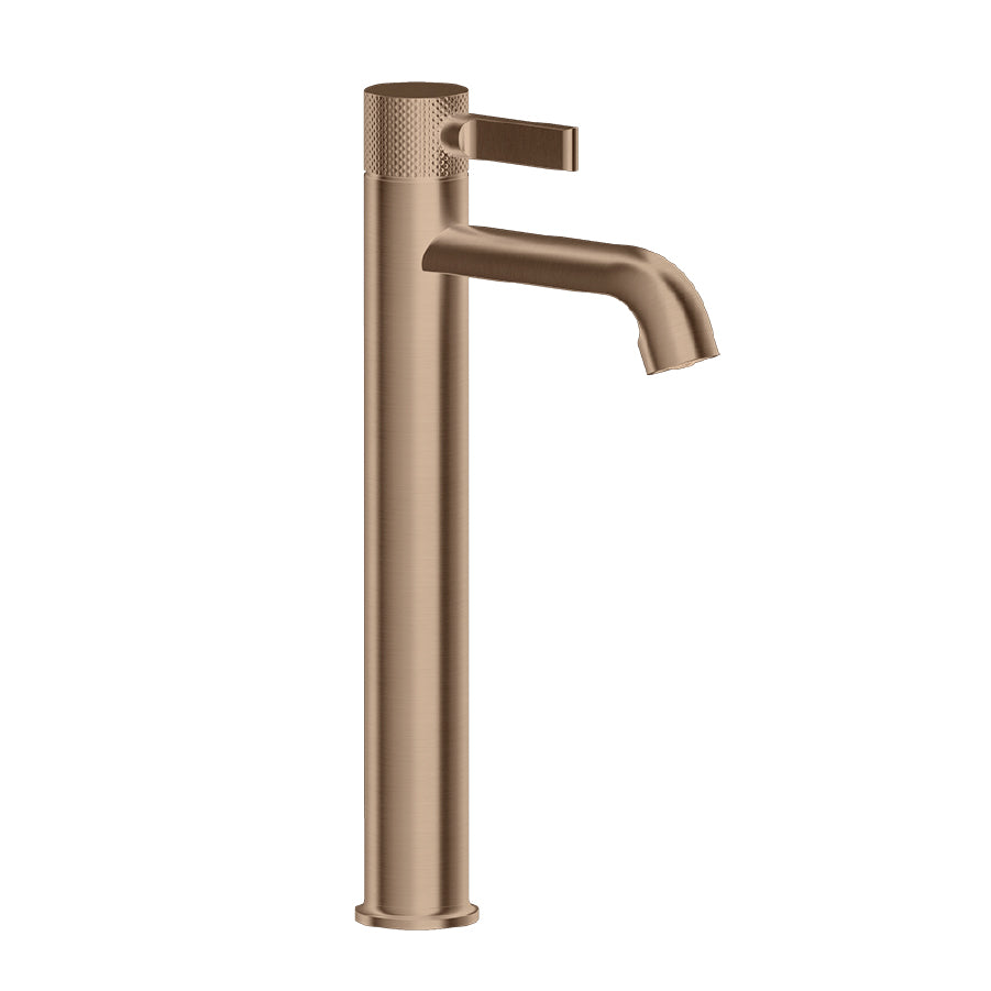 Inciso 58003.030 deck-mounted high version basin mixer in copper