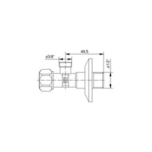 Load image into Gallery viewer, Angle valve 413012I 1/2x3/8 with rosette 2 pcs.
