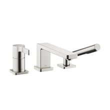 Load image into Gallery viewer, 27412710.04 (XV-009822) LULU 3-hole single lever bath mixer in brushed chrome with bath rim or tile edge installation
