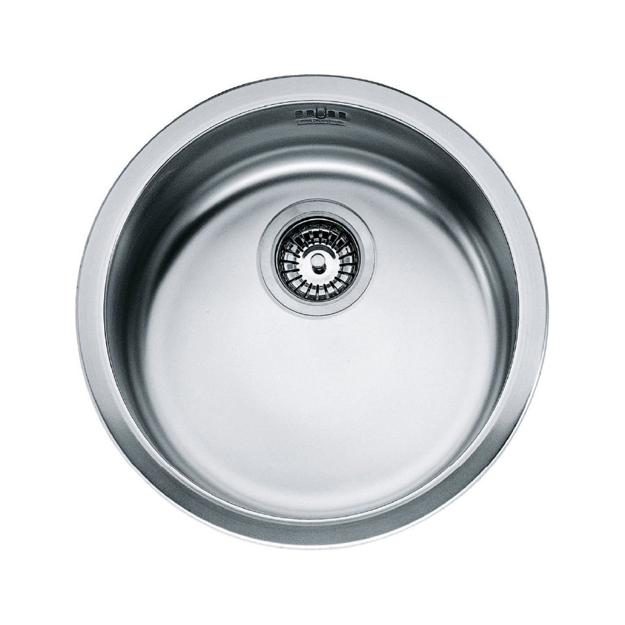 RBX 110-38 (122.0060.328) Rotondo undermount round sink bowl 435x180mm with waste in stain with stainless steel