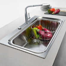 Load image into Gallery viewer, AEX 610-A (101.0199.089) Acquario Line stainless steel single sink bowl 860x510mm with chopping board and basket
