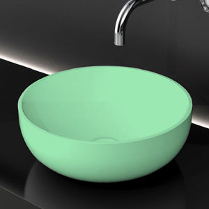 COLLINA35P302 countertop wash basin in saga green mat