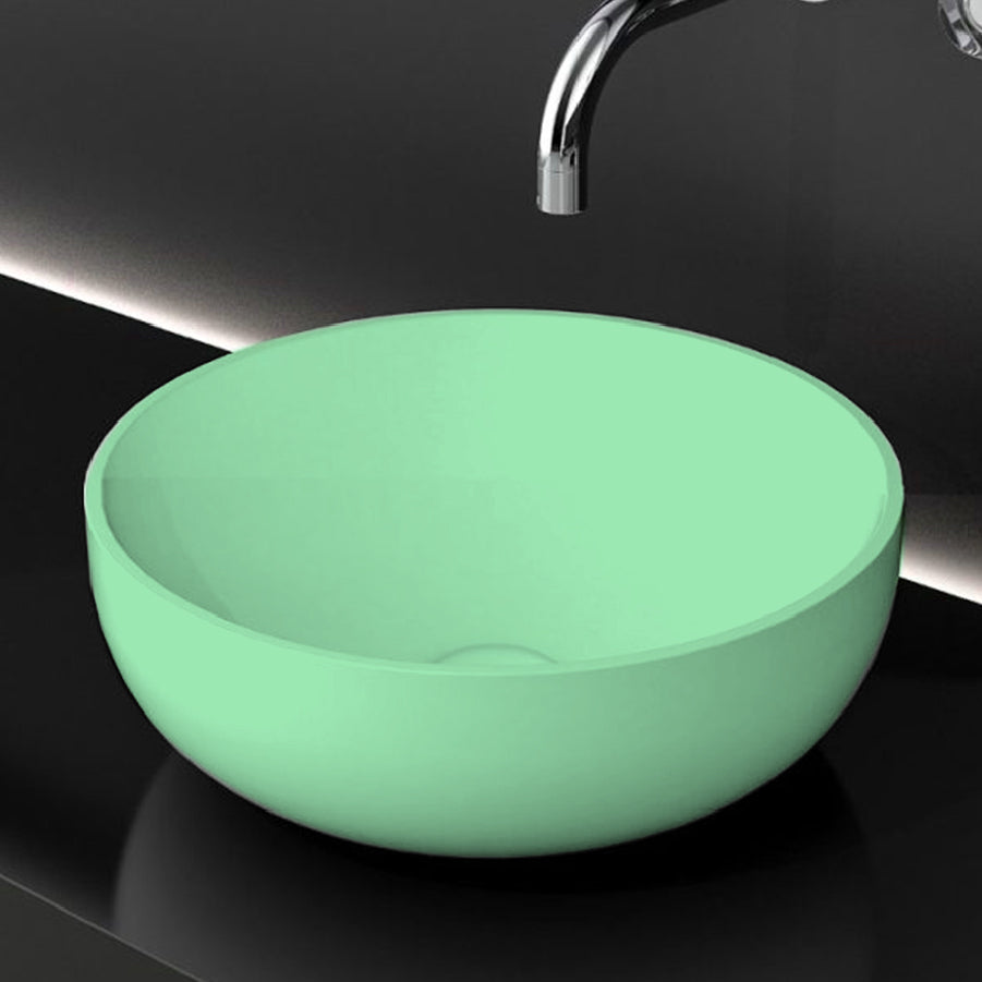 COLLINA35P302 countertop wash basin in saga green mat