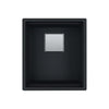 KNG 110-37 (Fun no. 125.0634.798) Kubus 2 granite single sink bowl with waste size: 410x460mm in matt black