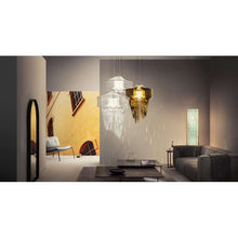 Load image into Gallery viewer, Slamp Aria Transparent ARISS00TRS01T00E27EU Suspension Lamp Small, 500w x 500d x 750h mm, Frame Transparent, without light bulb E27 2 X 12W LED Filament
