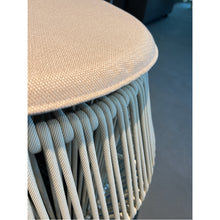 Load image into Gallery viewer, Objects Pouf Low in Jasmine Bela Ropes 431 and Limestone Laminate 292
