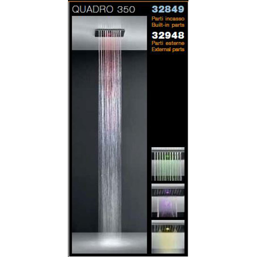 Quadro 32948.238 Overhead Shower  Size : 350x350 (concealed parts included)