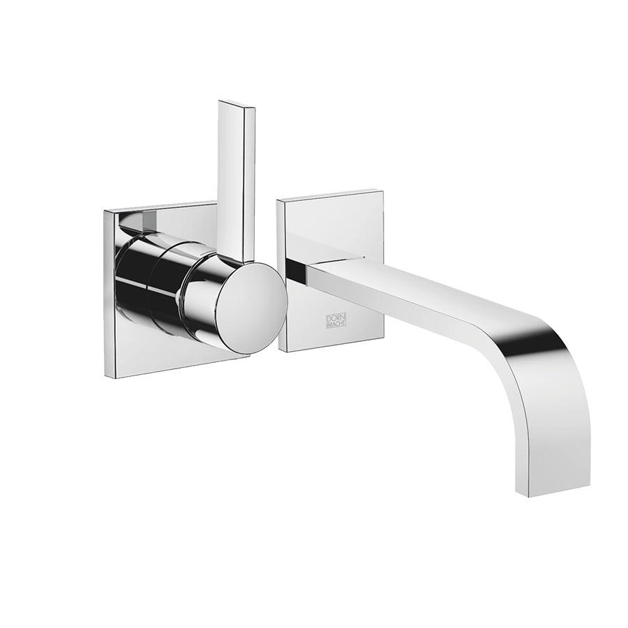 Mem 36.812.782.00 Wall-Mounted Single-Lever Basin Mixer in Chrome with Individual Rosettes and 200mm Projection (concealed parts included)