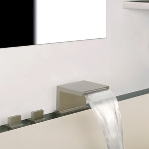 Rettangolo 20191.149 Bath Group Waterfall Spout with 20350.149 Counter Separate Control in finox