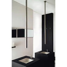 Load image into Gallery viewer, Rettangolo 20099.299 Ceiling-Mount Basin Spout in Xl Black with Rettangolo 26105.299 Separate Control for Basin Mixer, in  black
