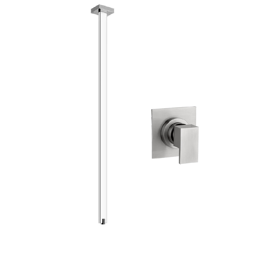 Wall mounted Basin control with
ceiling mounted basin spout in chrome