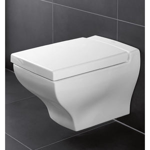 La Belle 5627.10.R2 Wall-Mount toilet Bowl with 9M12.S1.R2 seat and cover in star white