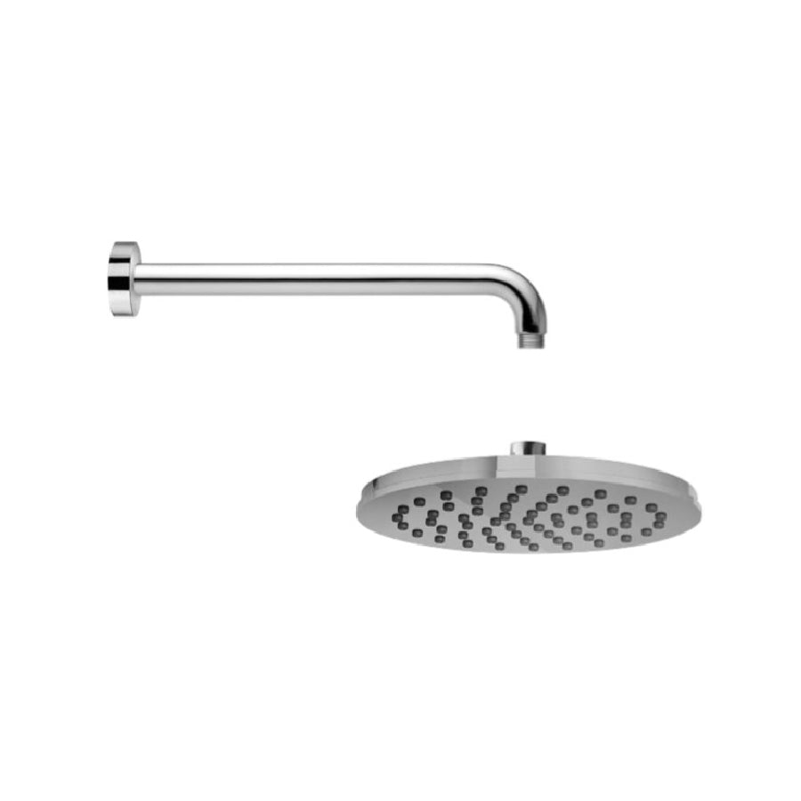 86958027P SHOWER ARM 300 mm with 86958113P showerhead 200mm in nickel PVD