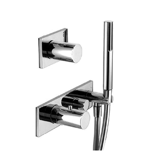 Milano 31934712b 
External Piece Of Thermostatic Shower Mixer in Brushed Stainless Steel with Handshower & 19 93 4712a 
Internal Piece