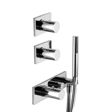Load image into Gallery viewer, Milano 31934713b 
External Piece for Thermostatic Shower Mixer in Brushed Stainless Steel with Handshower &amp; 19934713a 
Built-In Piece
