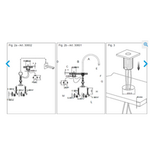 Load image into Gallery viewer, Rettangolo 26200.031 wall-mounted spout, 1/2&quot; connections with projection 207 mm in chrome, 30606.031 Electronics Remote Control for Standing Spout in Chrome with Extra Long 190cm Power Line
