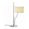 TMD TMDTA01 Table Lamp Frame Satin nickel structure, Lampshade white linen, with LED bulb 4,5 W & ajustable lampshade, UKA01 UK plug