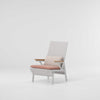 Vieques Clubchair in Lace Coral Porotex 528 and Bone Aluminum 678